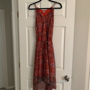 Lucky Brand Maxi Dress Coral Paisley